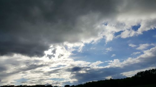 Low angle view of cloudy sky