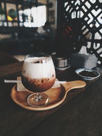 Close-up of coffee on table