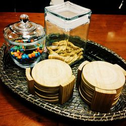 Close-up of food on table