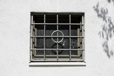 Close-up of window against wall