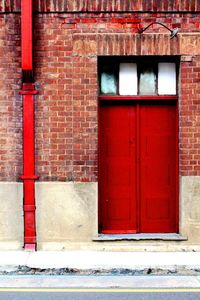 Closed window of house