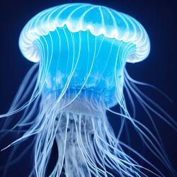 Close-up of jellyfish against black background