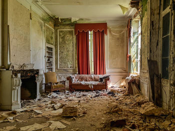 Interior of abandoned castle