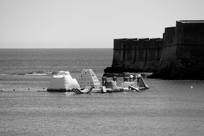 View of boats in sea