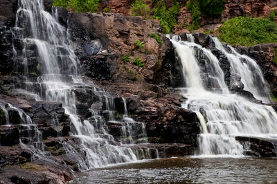 Scenic view of waterfall