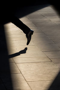 Low section of person on floor at home