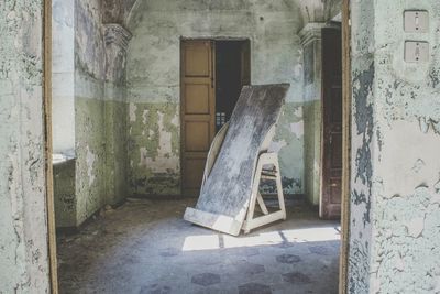 Interior of abandoned building