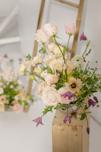 Flowers in vase on table