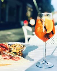 Close-up of drink on table