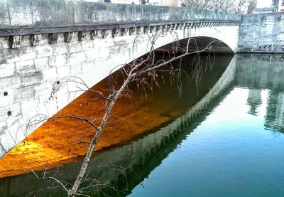 Reflection of buildings in water