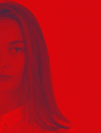 Close-up portrait of a young woman