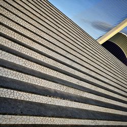 Low angle view of modern building against sky