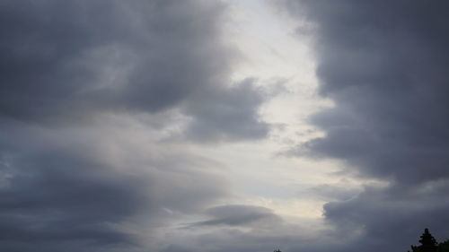 Low angle view of storm clouds in sky
