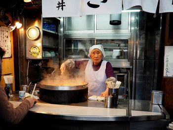 Man working in restaurant