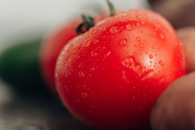 Close-up of wet strawberry