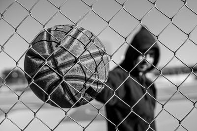 Close-up of chainlink fence