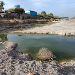 Scenic view of river against sky