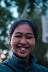 Close-up portrait of a smiling boy