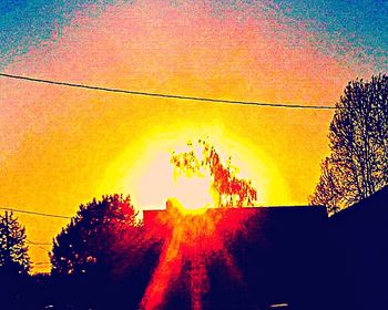 Low angle view of sky at sunset