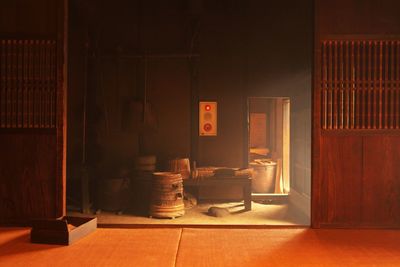 Interior of old farmhouse