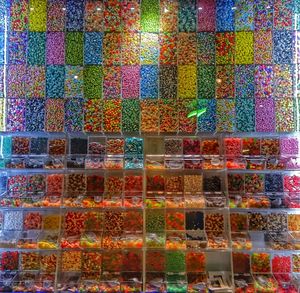 High angle view of market stall for sale