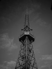 Low angle view of communications tower