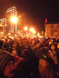 Group of people at night