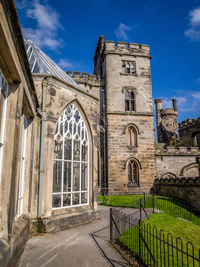 Low angle view of historic building against sky