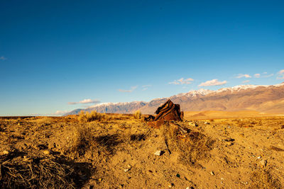 Scenic view of desert against sky