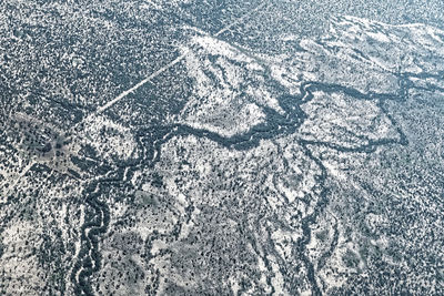 Full frame shot of snow on field