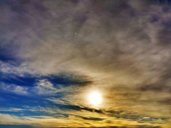 Scenic view of dramatic sky during sunset