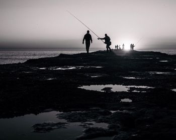 People enjoying at beach