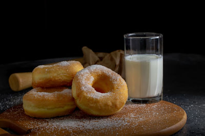 Close-up of breakfast on table