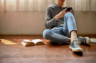 Young man using mobile phone