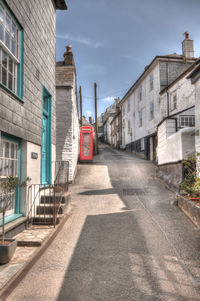 Narrow pathway along houses