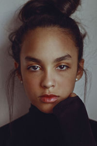 Close-up portrait of young woman