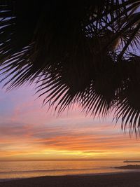 Scenic view of sea against sky at sunset
