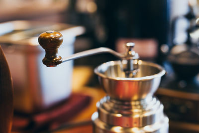 Close-up of appliance in kitchen