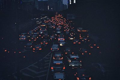 City street at night