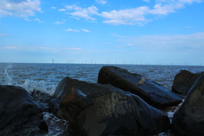 Scenic view of sea against sky