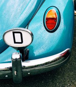 Close-up of vintage car