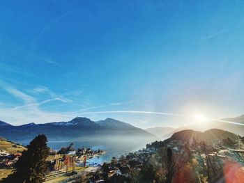 Panoramic shot of townscape against sky