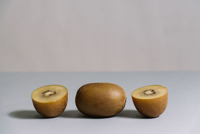 Close-up of fruits against white background