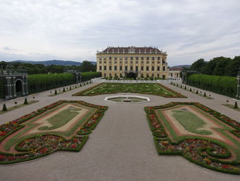 View of historical building in garden palace schönbrunn