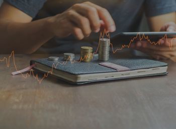 Man working on table