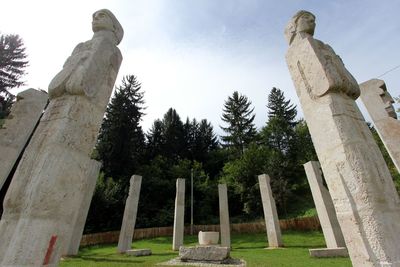 Low angle view of statue