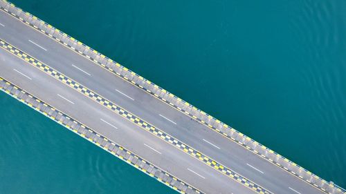 Aerial view of road