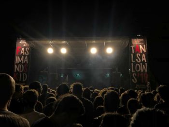 Group of people at music concert