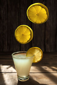 Close-up of drink on table