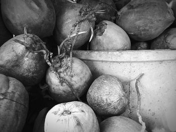 Full frame shot of onions for sale at market stall